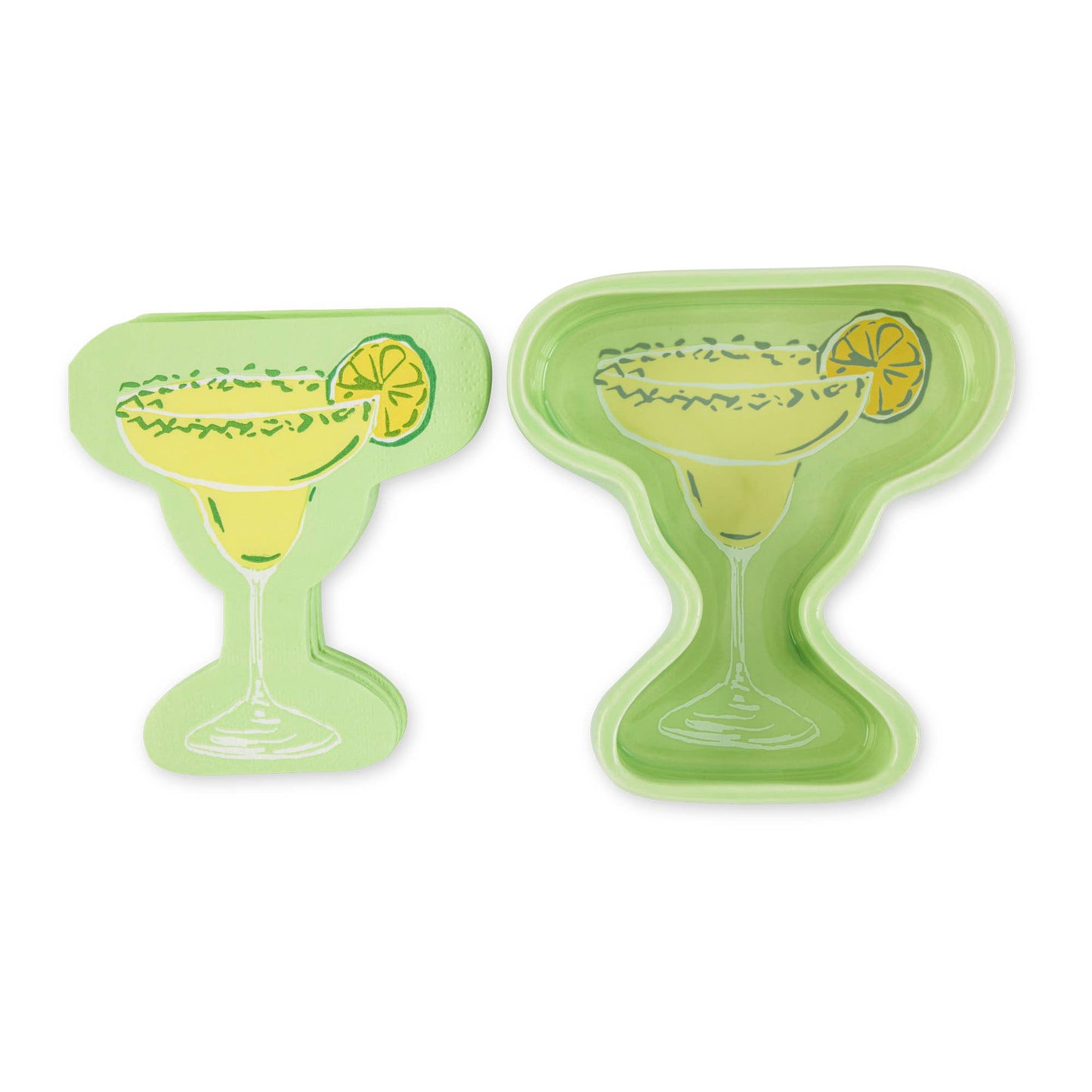 40pc Cocktail Napkins w/ Ceramic Holder - Margarita