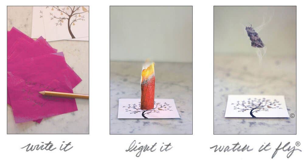 FLYING WISH PAPER ® - HUMMINGBIRD — Flying Wish Paper® Standard Mini WISHING KIT™