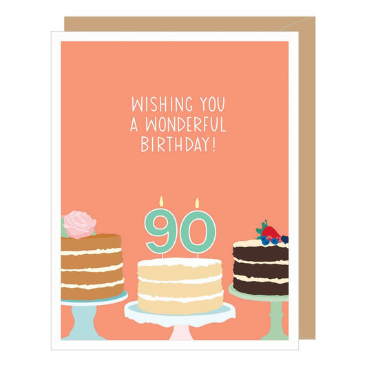 Number 90 Ninetieth Birthday Card