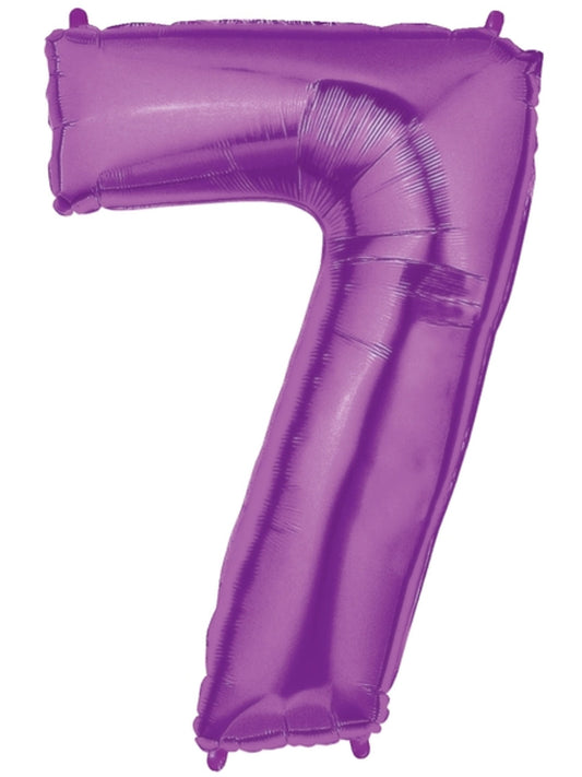 34" Purple Number 7 Mylar Balloon