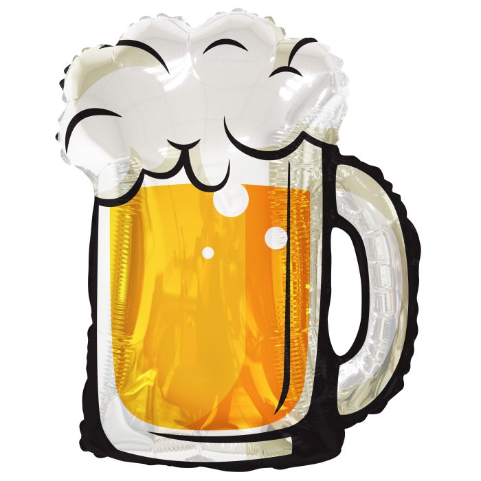 36" Beer Glass Shape Mylar Balloon