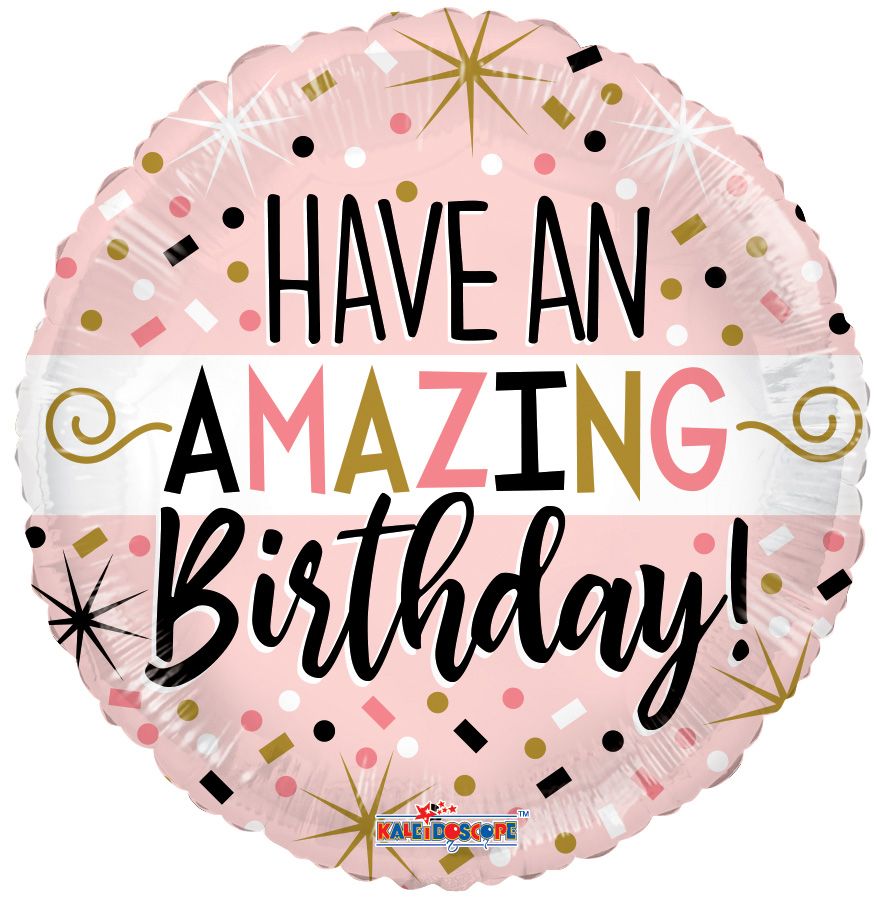18" Have An Amazing Birthday Mylar Balloon