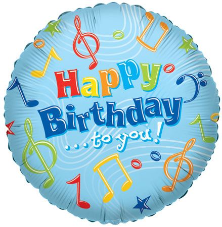 18" Happy Bday To You Mylar Balloon