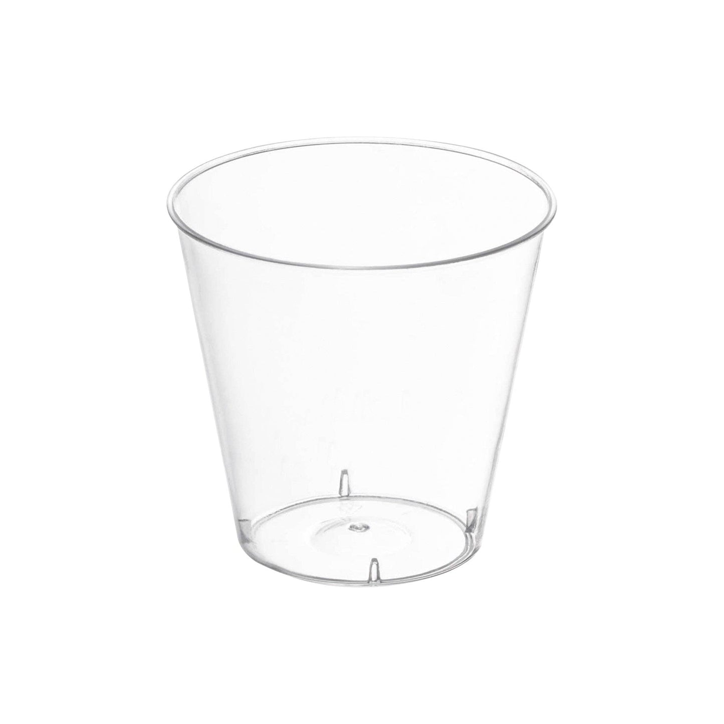 1 oz. Clear Plastic Shot Glasses - 50 pcs