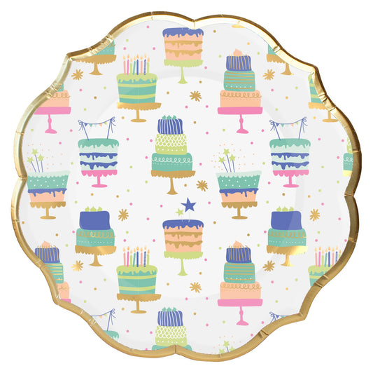 Paper Salad Plate Birthday Candles/8ct