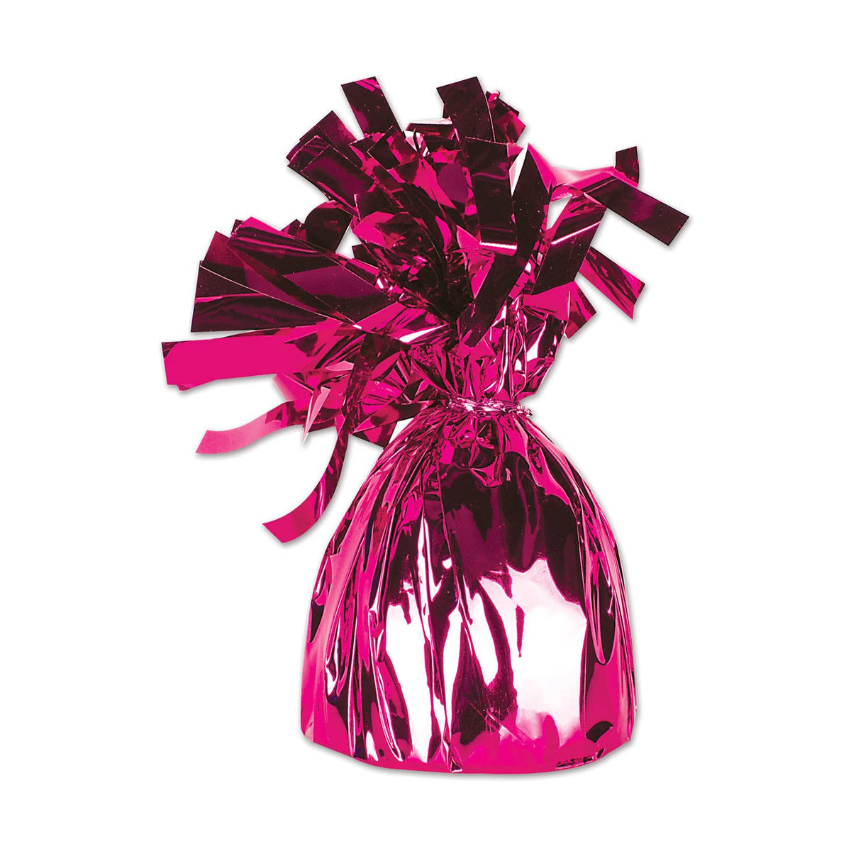 Beistle - Metallic Wrapped Balloon Weight, Cerise, 6 oz
