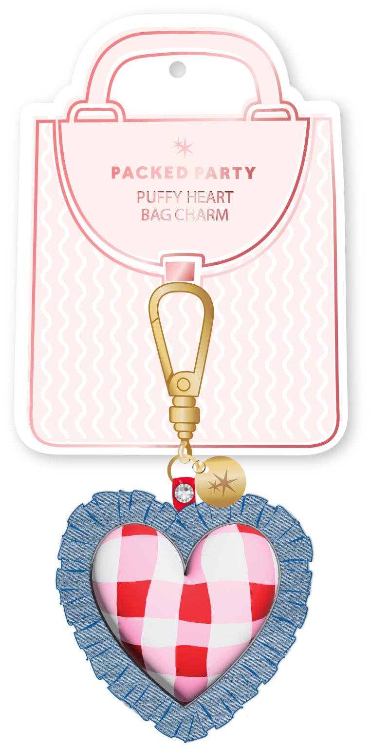 Picnic Perfect Gingham Heart Bag Charm