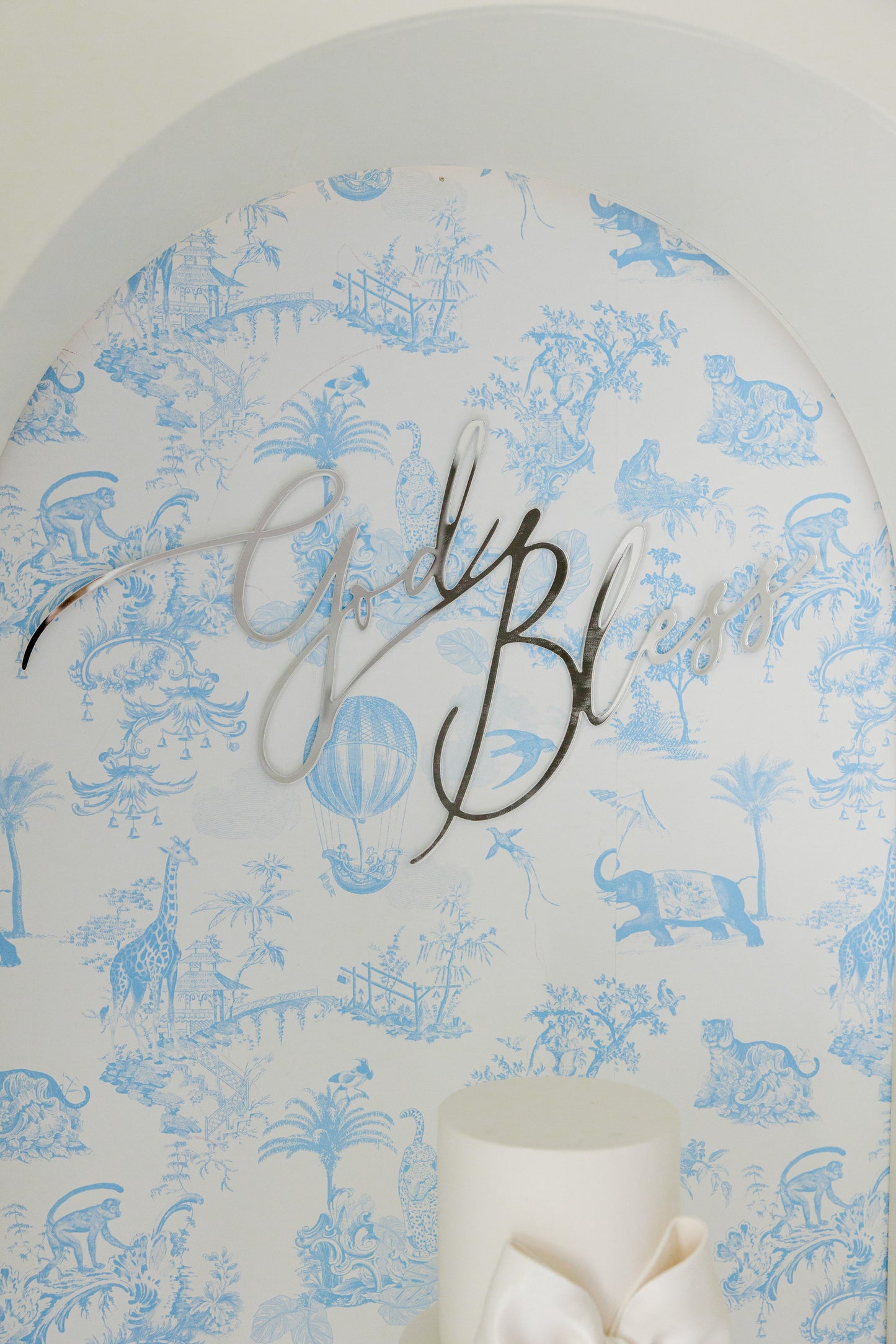 Arch Backdrops - Blue Toile- Rental