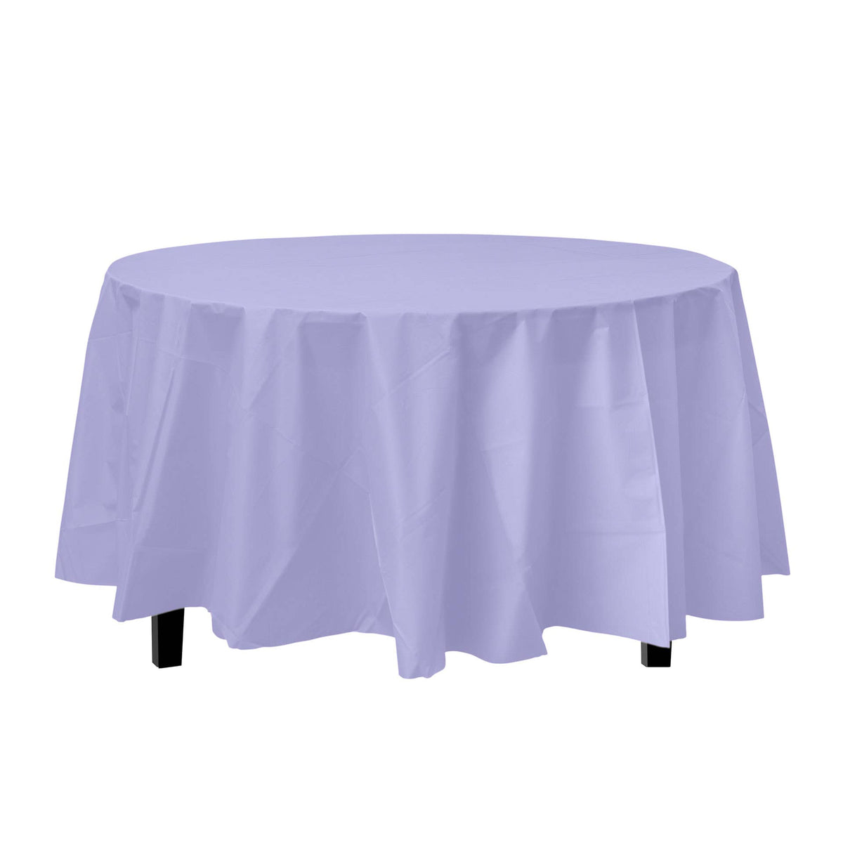 Lavendar Premium Plastic Tablecloth Disposable: Lavender / 84 in. Round