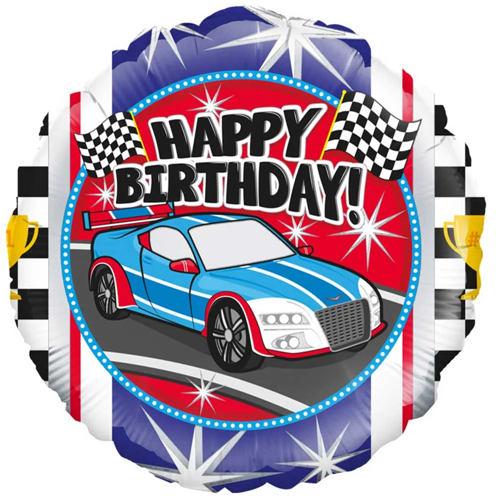 18 inch Sports Car Birthday Mylar Balloon