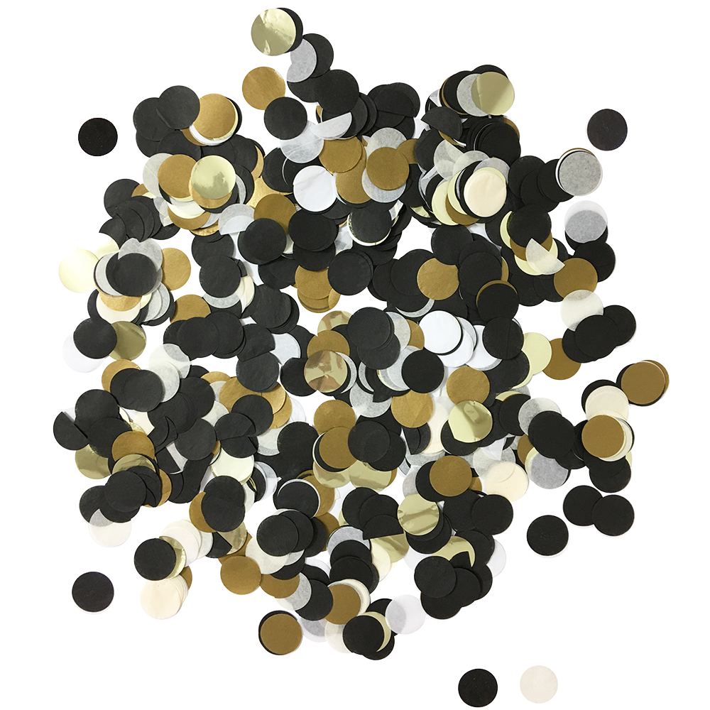 Confetti - Black, White & Gold: 0.5oz