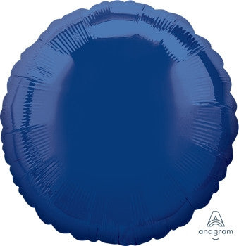 18" Round Navy Blue Mylar Balloon