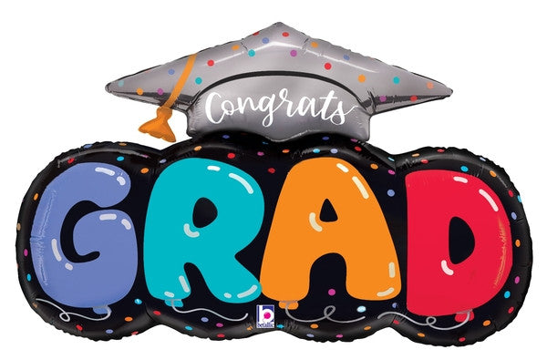 32" Congrats Grad Letters Mylar Balloon