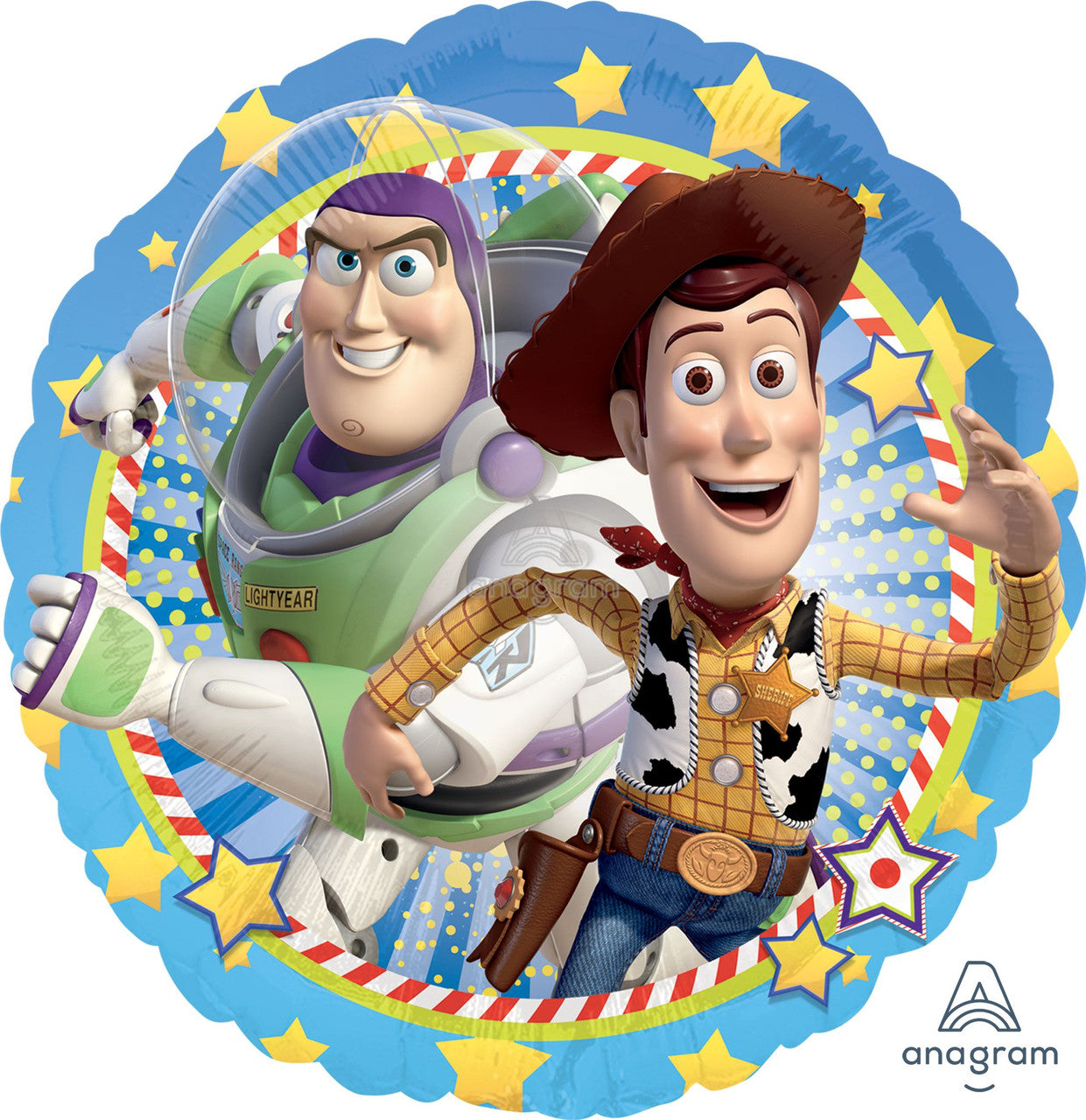 18"Toy Story Woody and Buzz Mylar Balloon