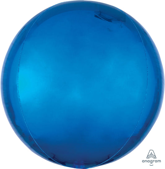 16: Blue Orbz 16" Mylar Balloon