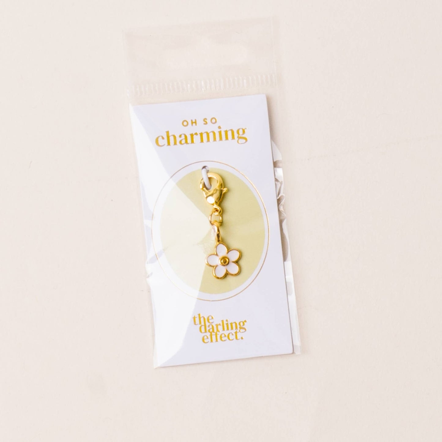 The Darling Effect - Jewelry Charm Gold-White Flower