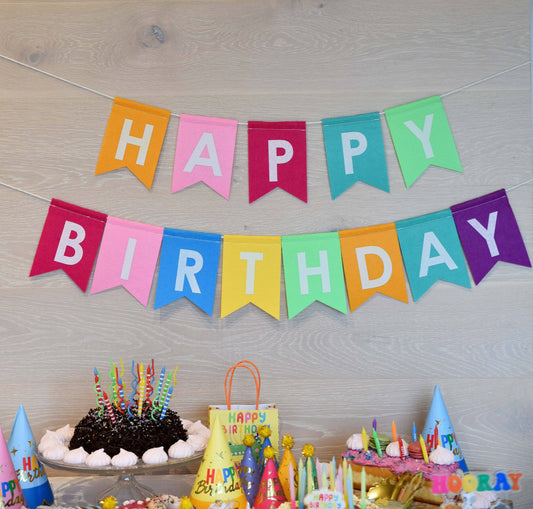 Happy Birthday Felt Banner