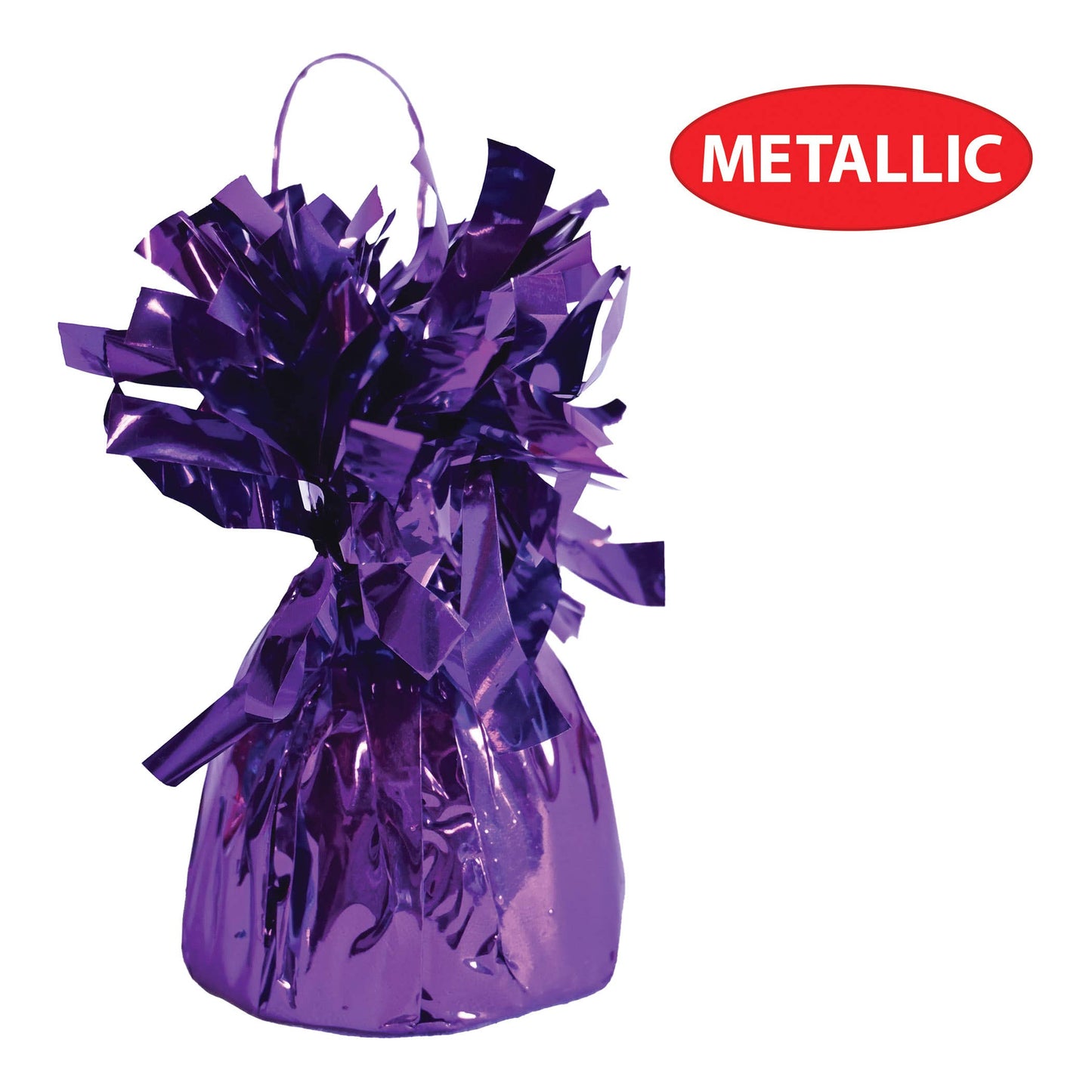 Metallic Wrapped Balloon Weight, Purple, 6 oz