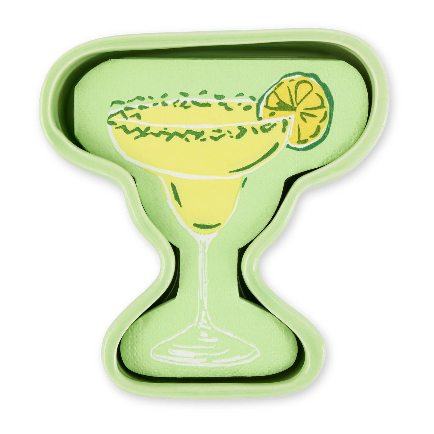 40pc Cocktail Napkins w/ Ceramic Holder - Margarita