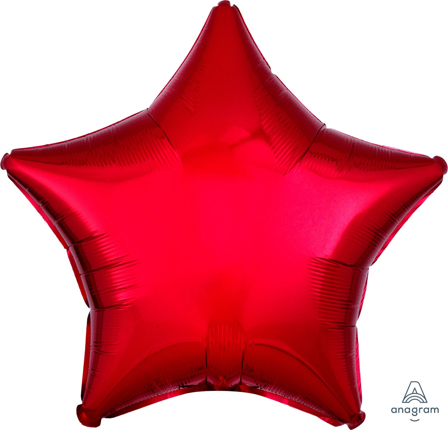 Red Star Mylar Balloon standard size
