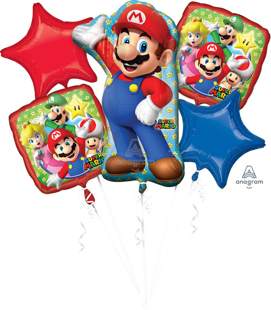 Bouquet Mario Brothers mylar balloons