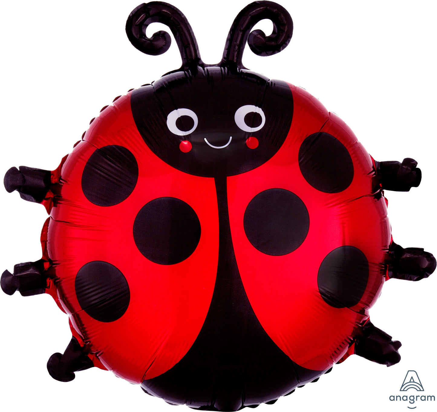 18" Shape Happy Lady Bug Mylar Balloon