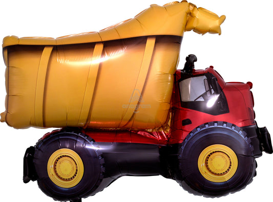 36"A Dump Truck Mylar Balloon