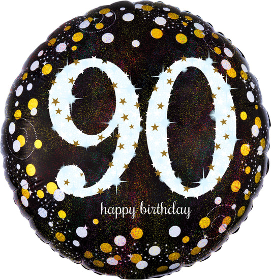 Sparkling Birthday 90th Mylar Balloon