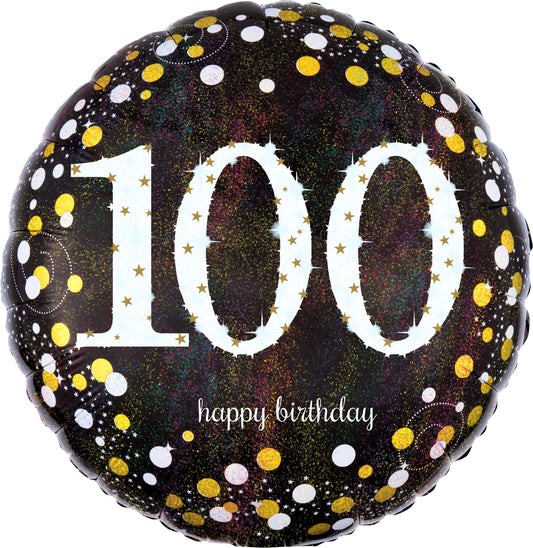 Sparkling Birthday 100th Mylar Balloon
