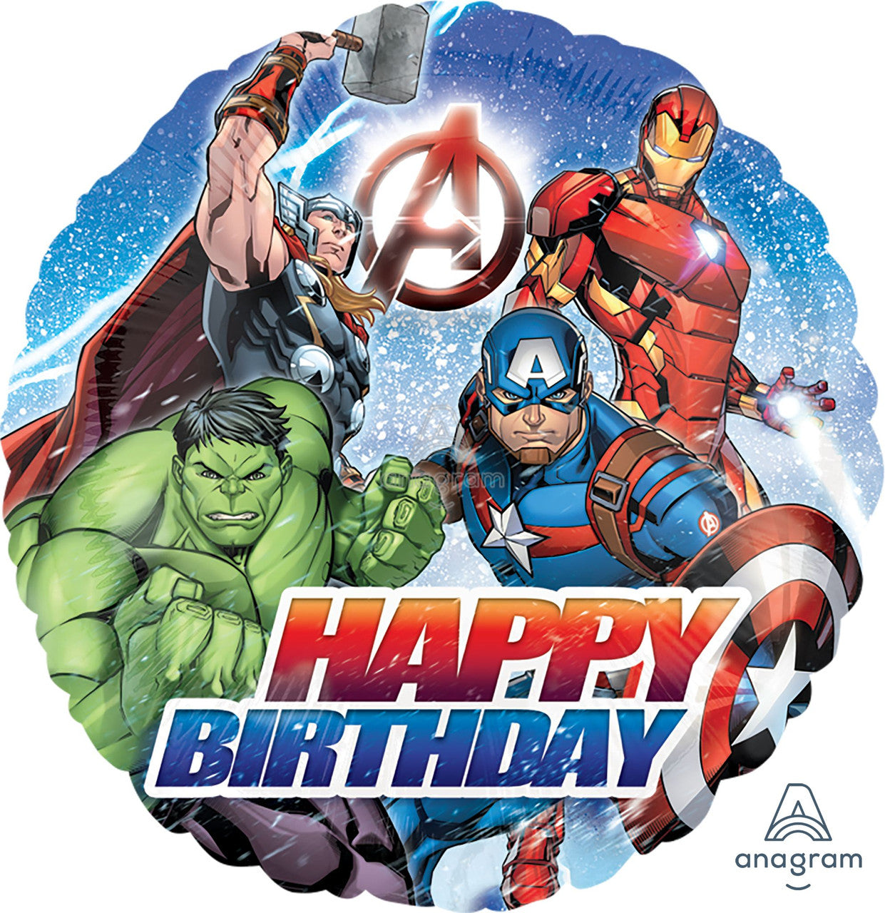18" Avengers Animated Happy Birthday Mylar Balloon