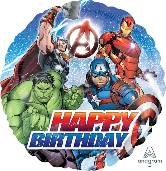 18" Avengers Animated Happy Birthday Mylar Balloon