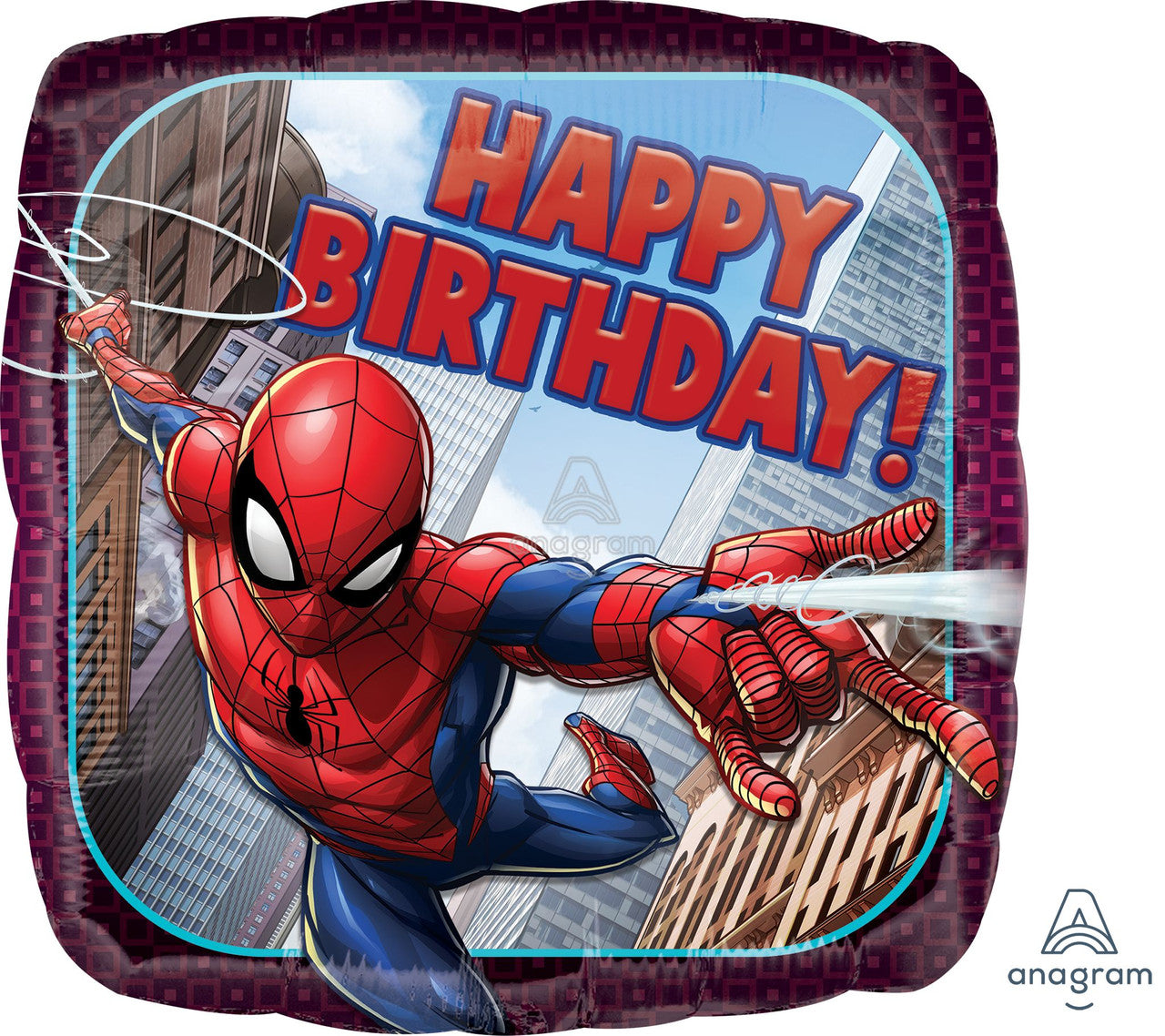 18" Spiderman Happy Birthday Mylar Balloon