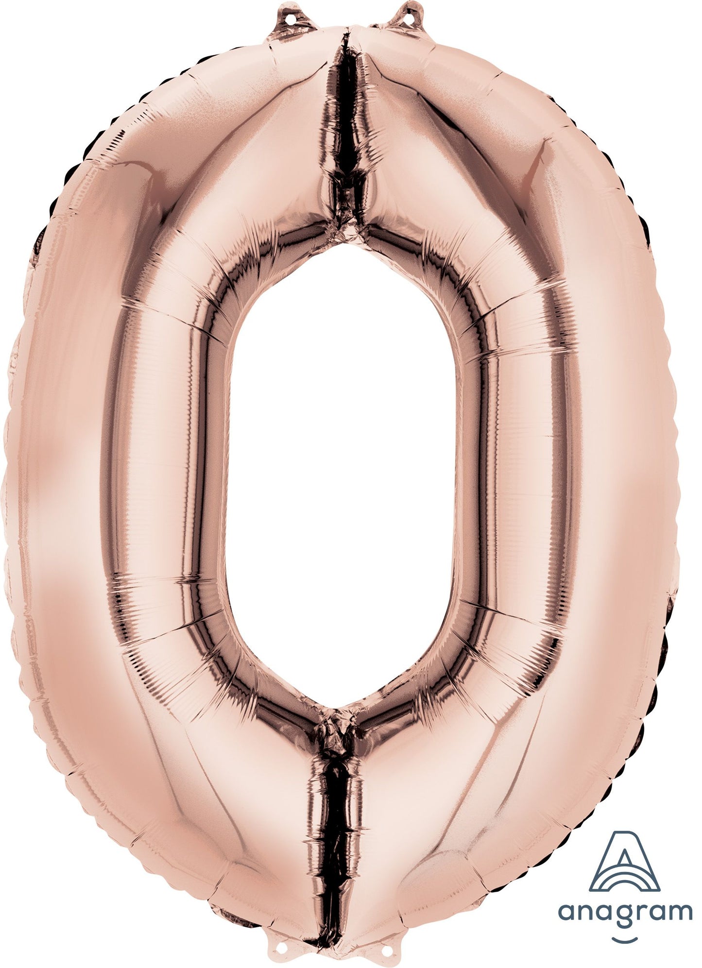 34" Rose Gold Number 0 Mylar Balloon