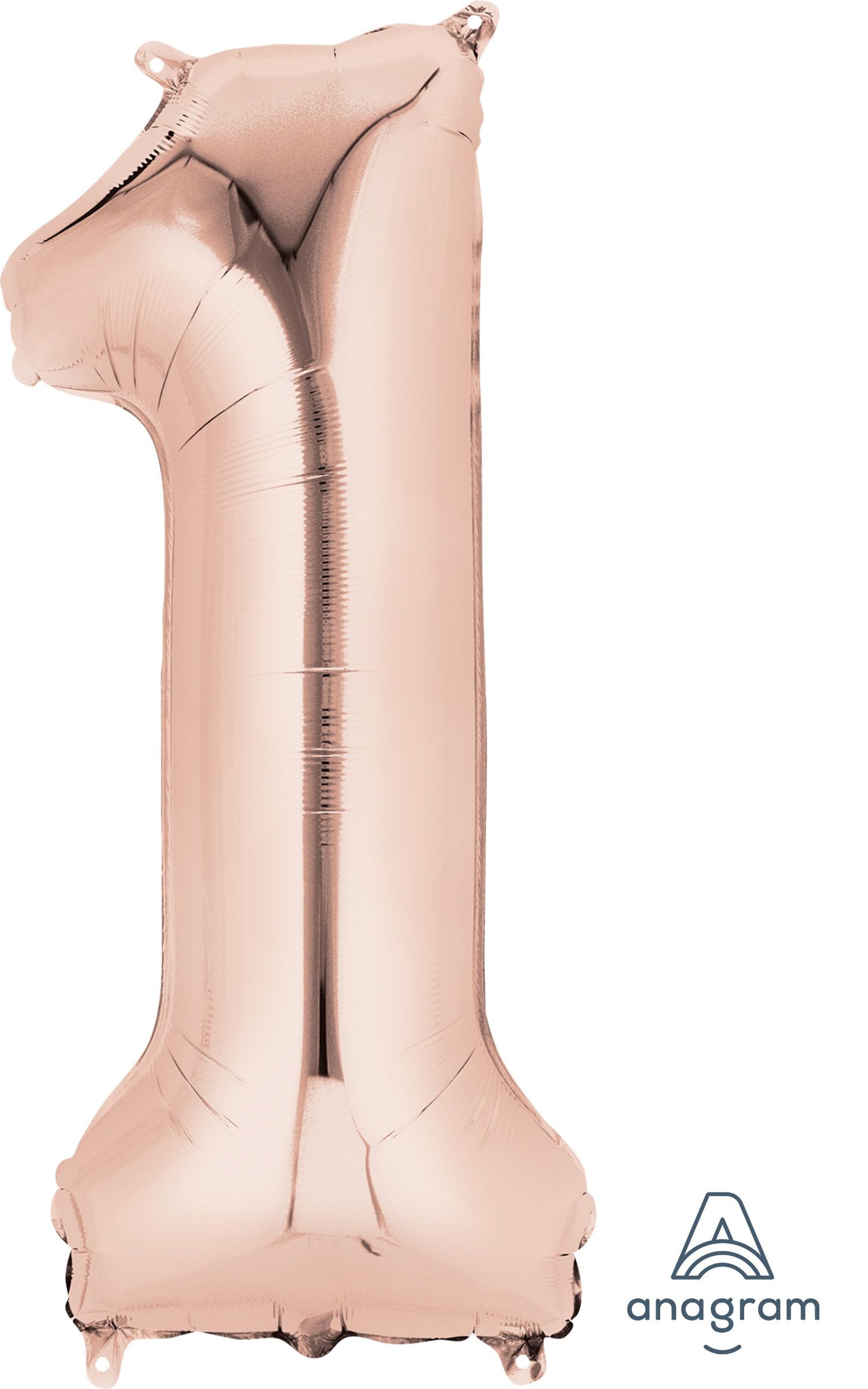 34" Rose Gold Number 1 Mylar Balloon