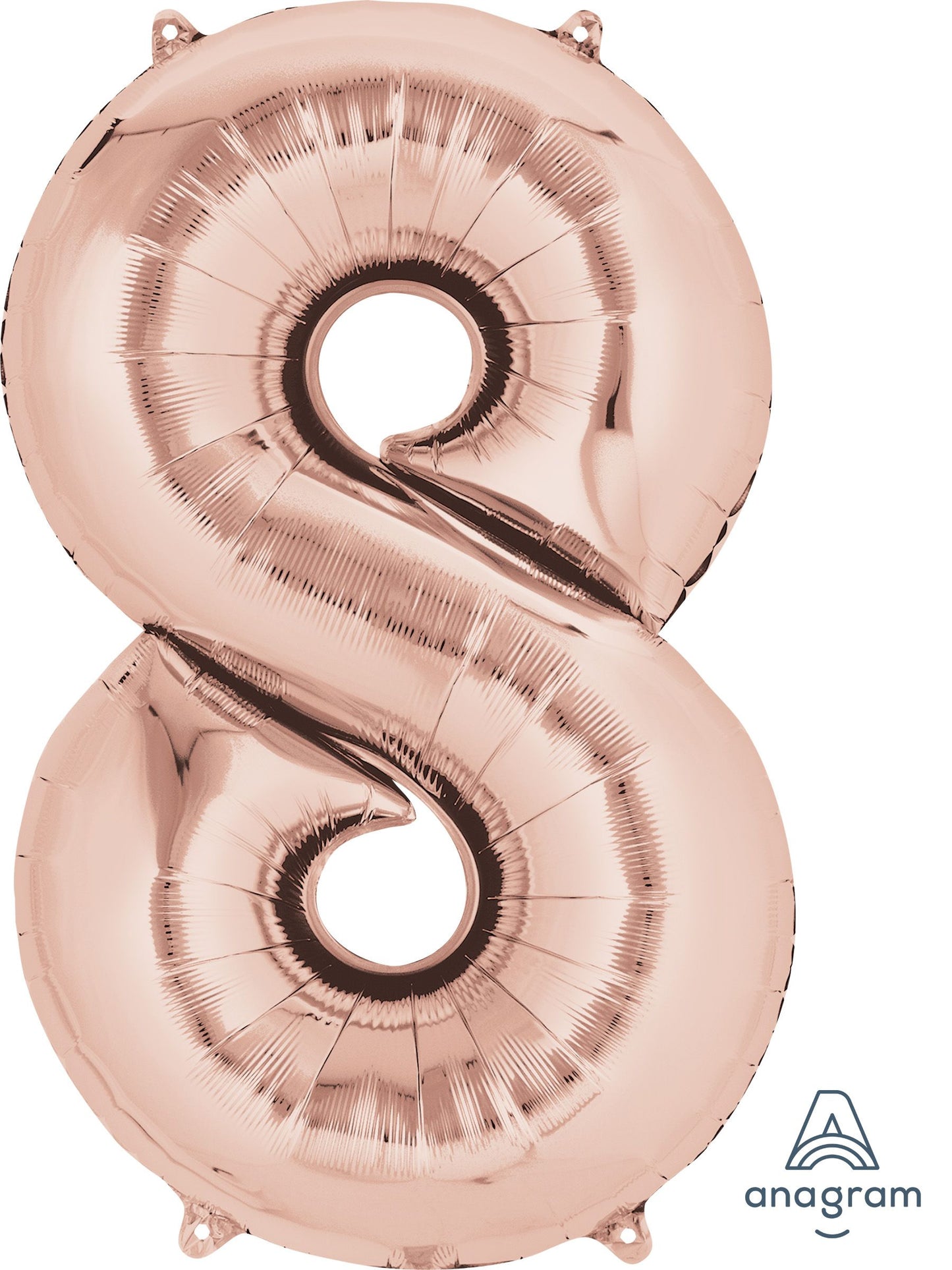 34" Rose Gold Number 8 Mylar Balloon