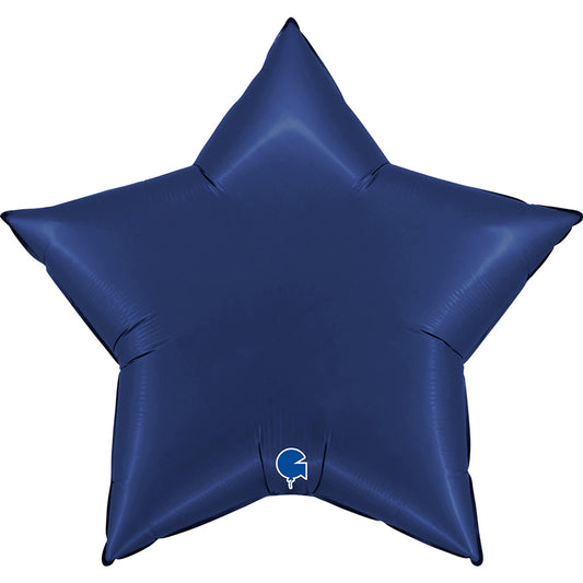 Giant 36" Star Navy Blue Satin Mylar Balloon