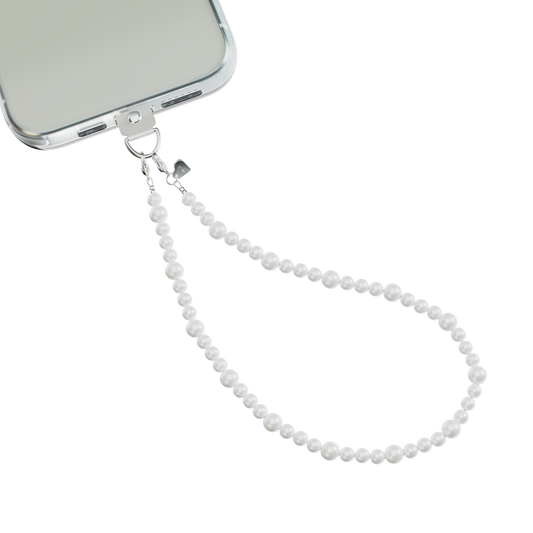 VELVET CAVIAR - Phone Charm Wristlet - White Pearl