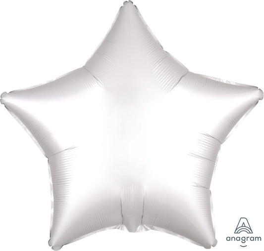 Star Satin Luxe White Mylar Balloon