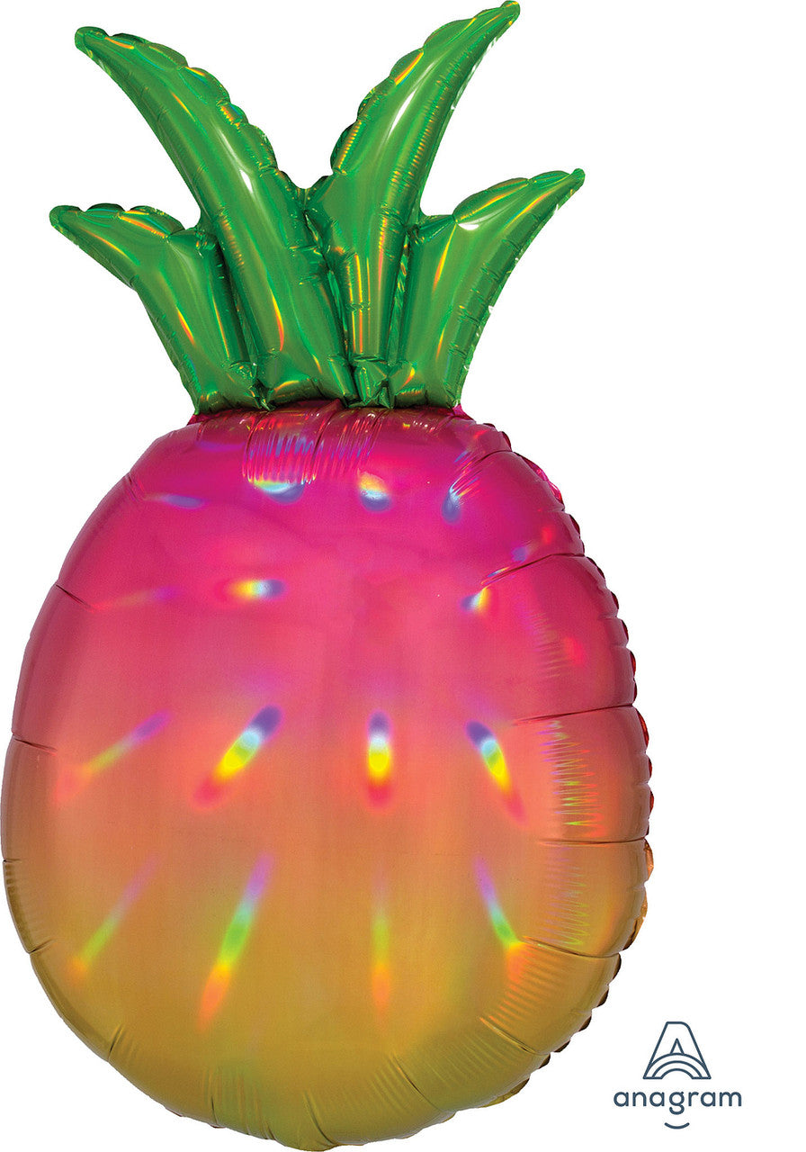 31" Pineapple, Golden Mylar balloon