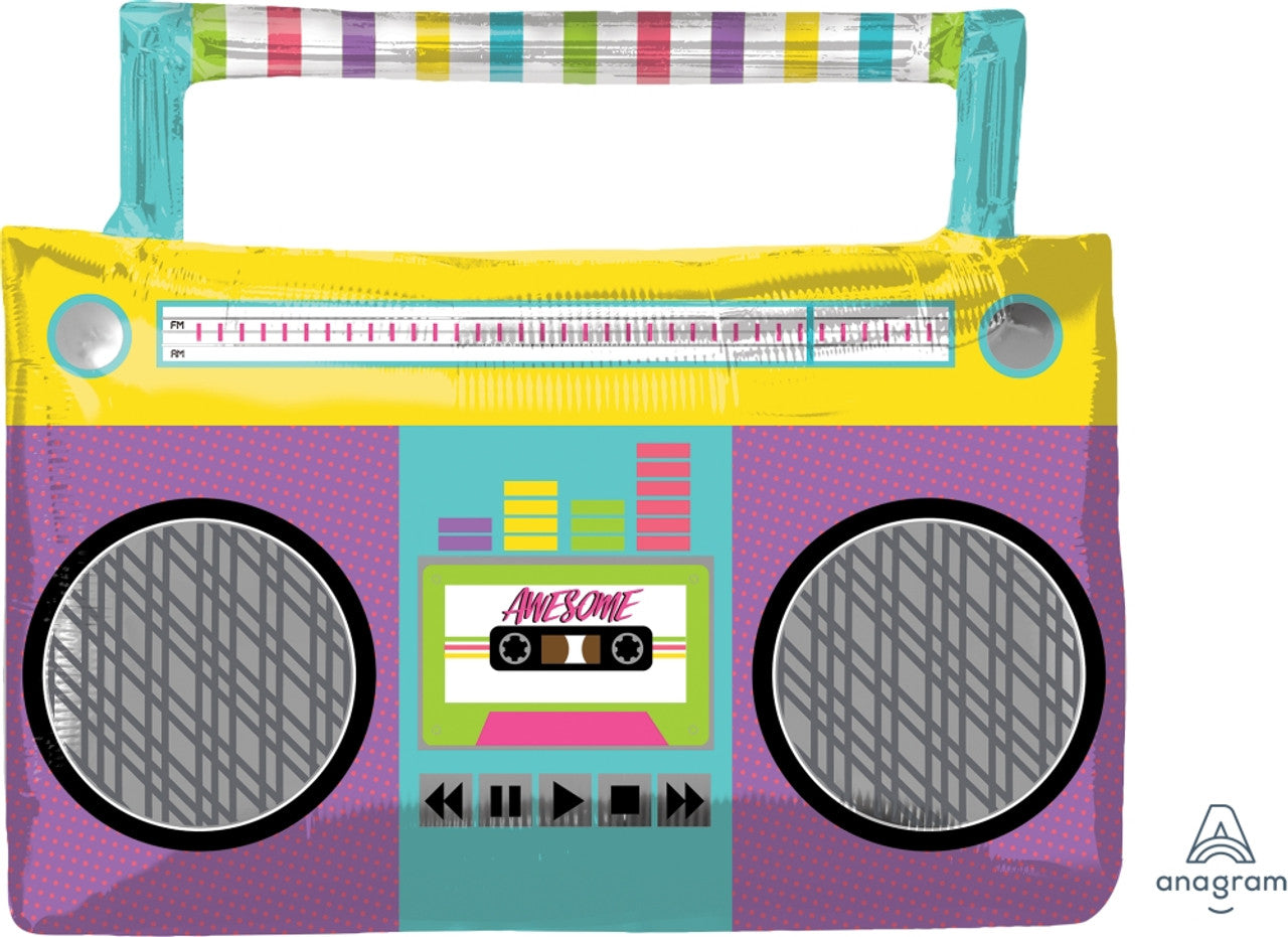 Awesome Party Boombox 27" mylar balloon