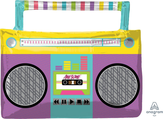 Awesome Party Boombox 27" mylar balloon