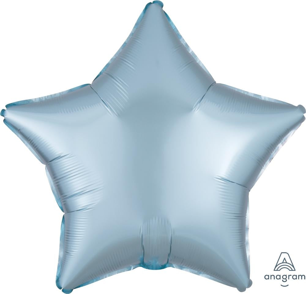 Star Satin Luxe Pastel Blue Mylar Balloon
