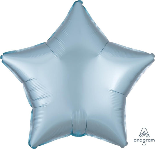 Star Satin Luxe Pastel Blue Mylar Balloon