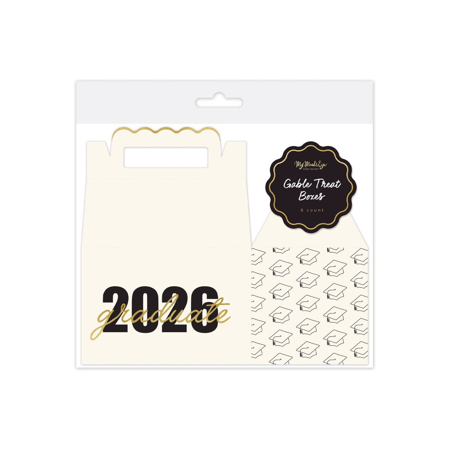 White 2026 Gable Treat Boxes (6 ct)