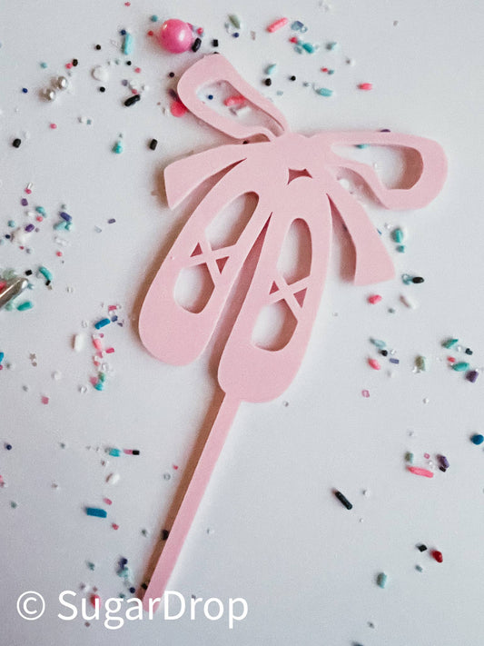 Ballerina Shoes Acrylic Cake Topper