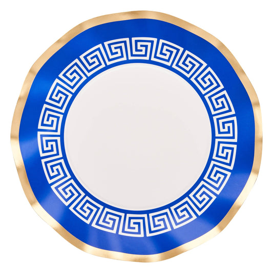 Greek Key Wavy Paper Salad Plate/8pk