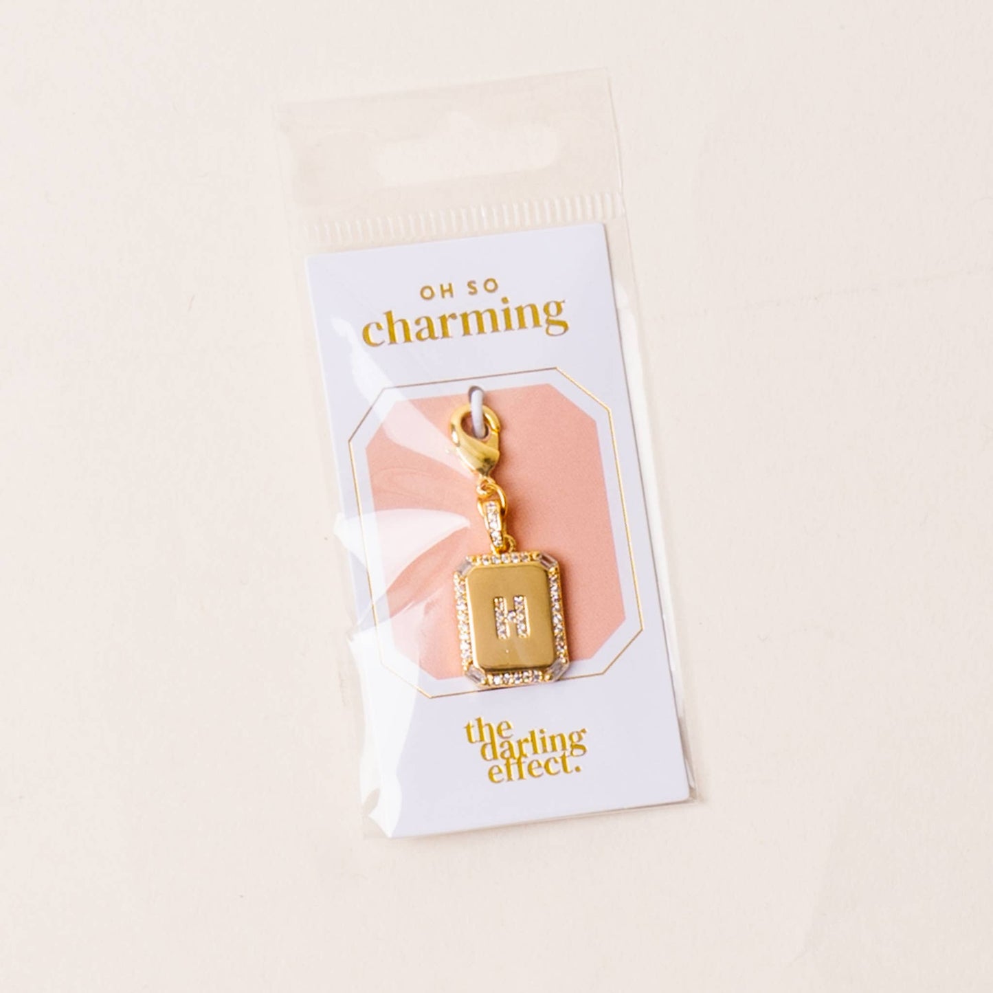 The Darling Effect - Jewelry Charm Initial Letter Gold-H