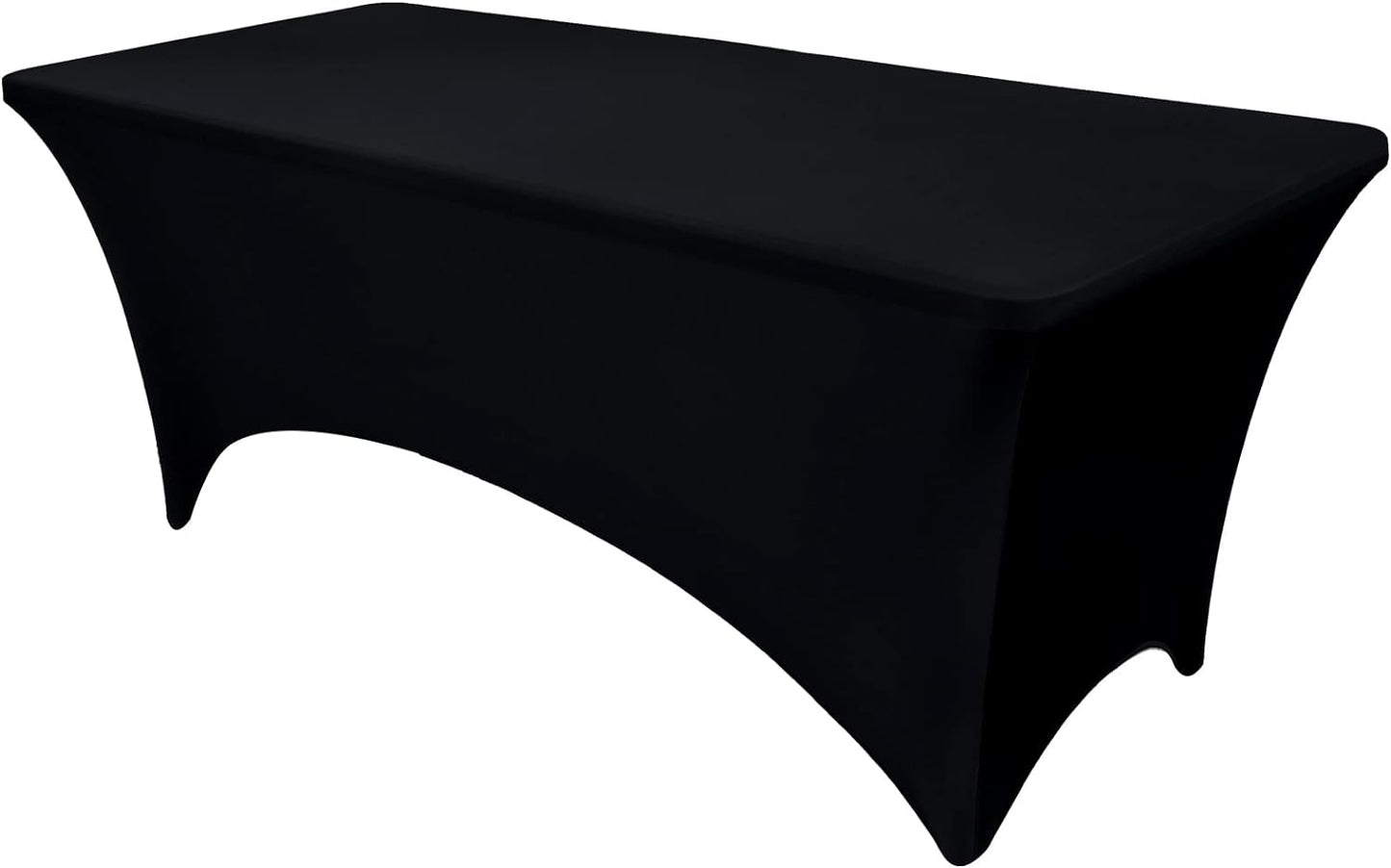 Black Spandex Tablecloth 8ft - Rental