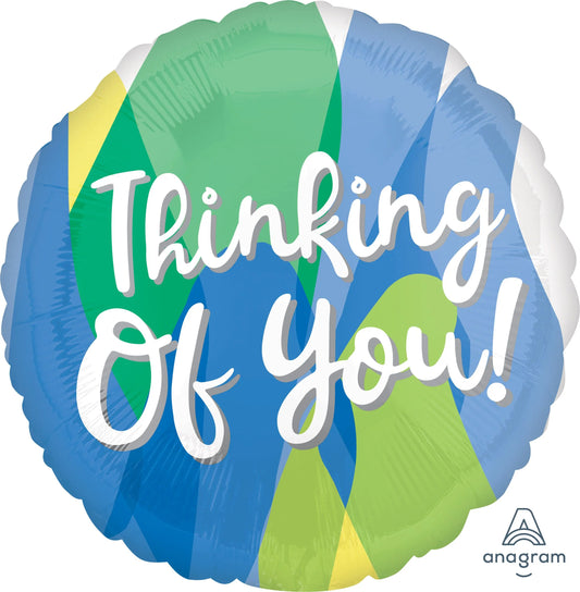 18" Thinking of You Colorful Mylar Balloon