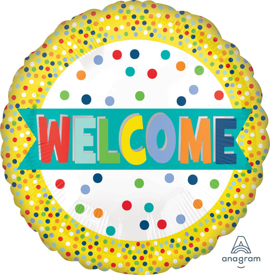 Welcome Lots of Dots Mylar Balloon